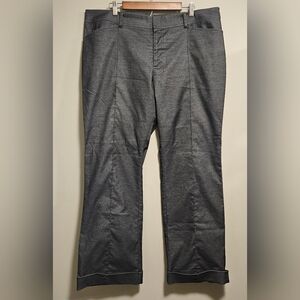 Old Navy Collection Stretch Charcoal Dress Pants Trousers Womens Sz 20 Cuffed
